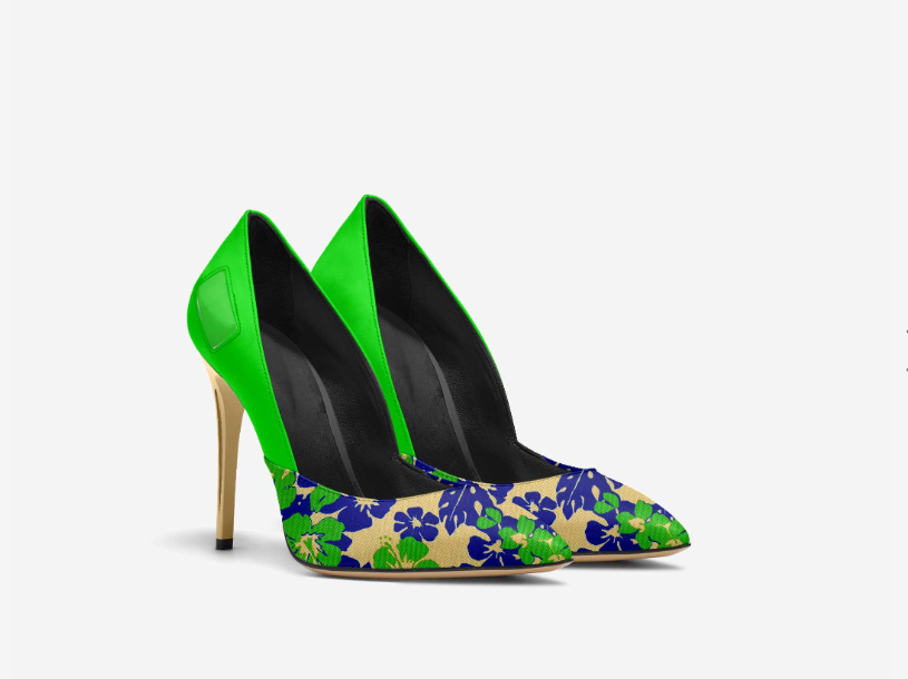 FLORAL SIMPLE CUT COURT HEEL