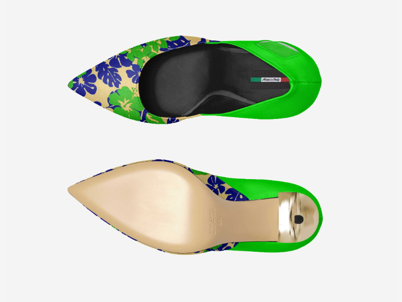 FLORAL SIMPLE CUT COURT HEEL